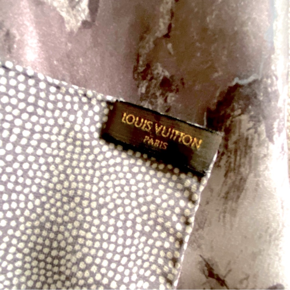 Louis Vuitton silk scarf.
